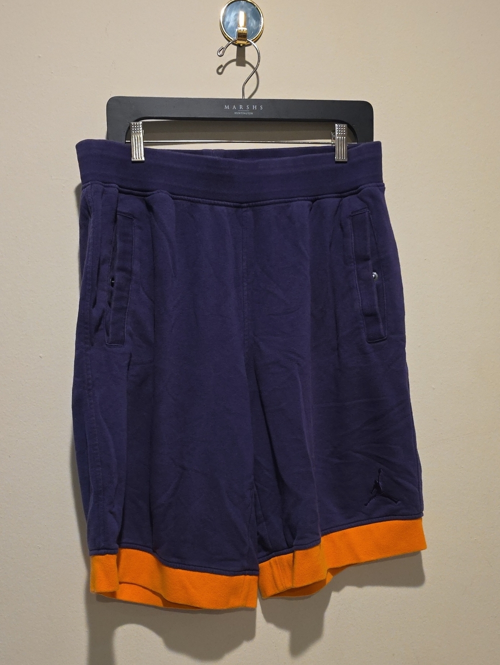 Jordan Men's Fleece Shorts 642453-535 Purple Orange Clemson Xl